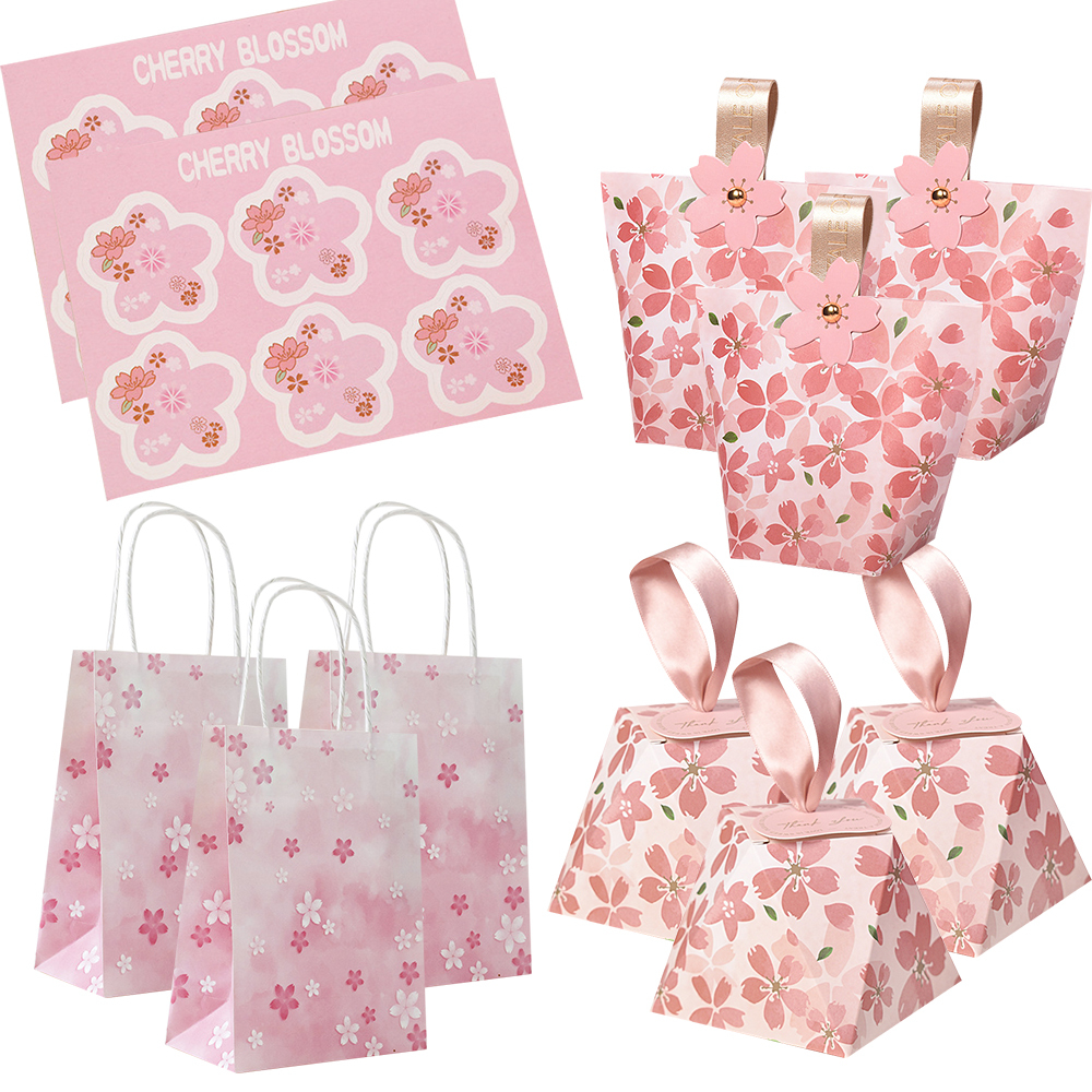 Wedding Supply.Box - 1Pack Cherry Blossom Candy Boxes Multi
