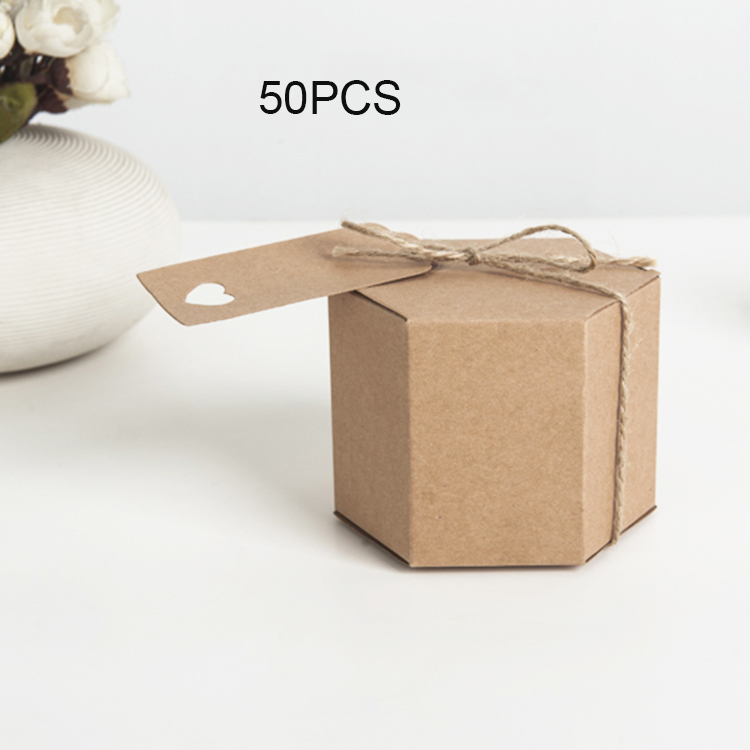 Wedding Supply.Box - A71Z 50Pcs Kraft Paper Candy Box,