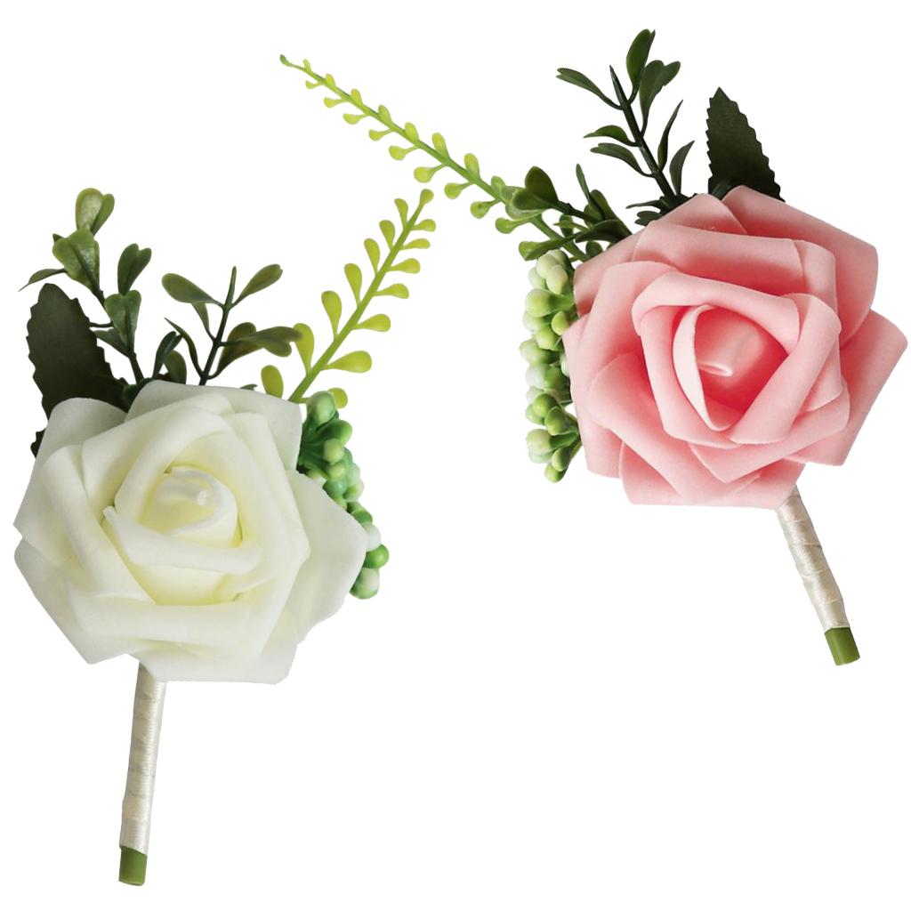 Wedding Ceremony Supply - Bride Corsage PE Rose Flower Buttonhole