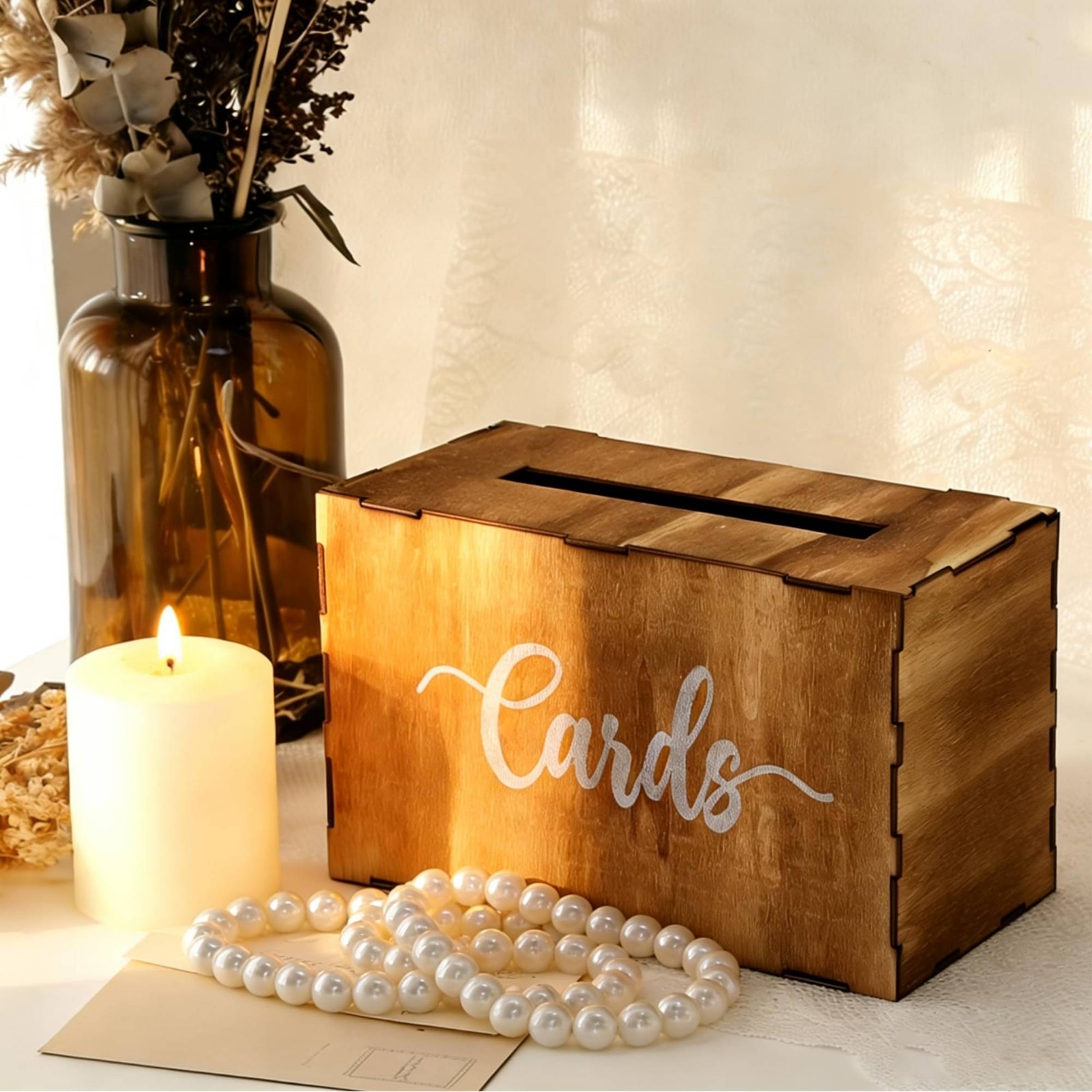 Wooden Card Box Slot Top Weddi - Wedding Supply.Box reseña y precio