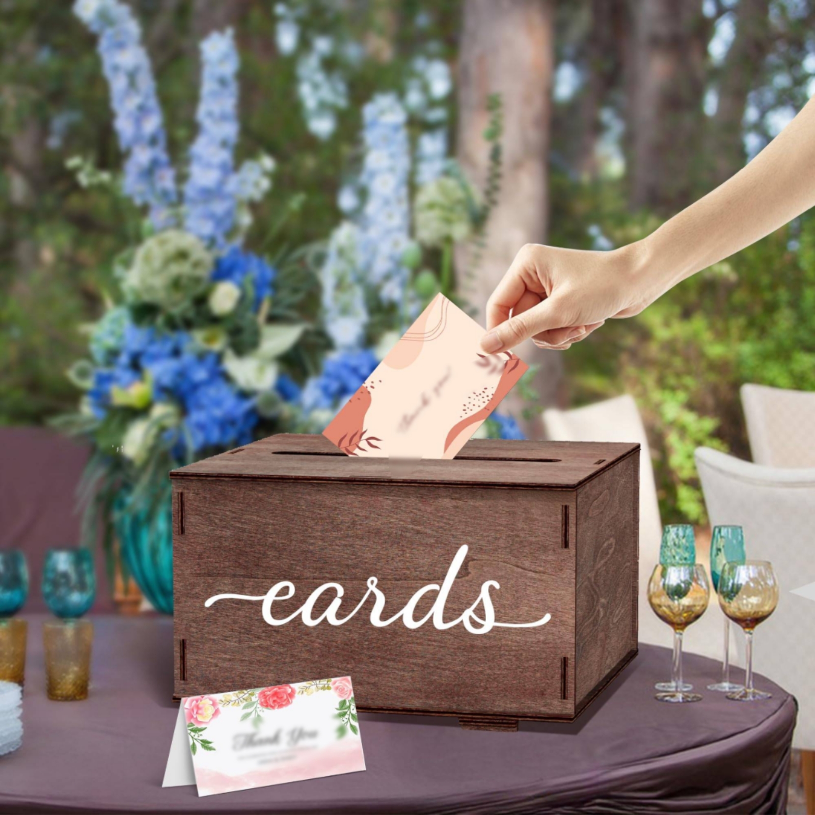 Wooden Card Box Slot Top Weddi - Wedding Supply.Box reseña y precio