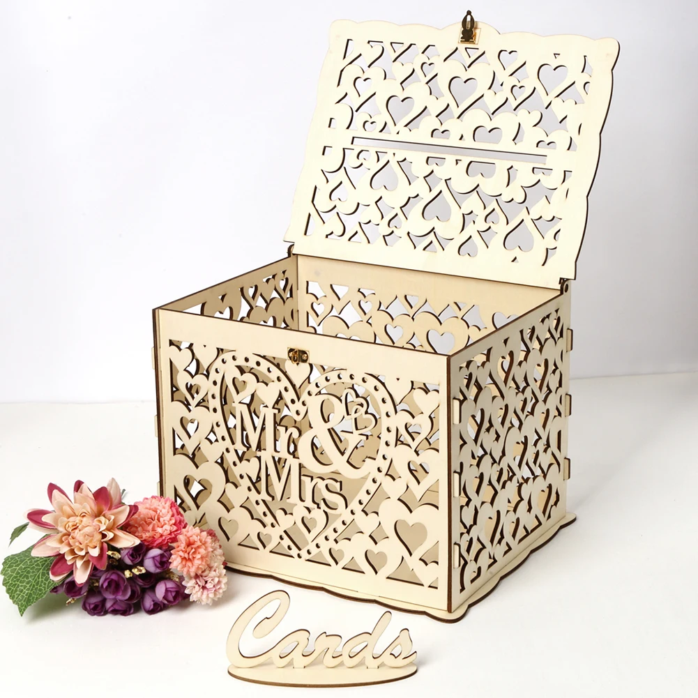 Wooden Wedding Card Box Weddin - Wedding Supply.Box reseña y precio