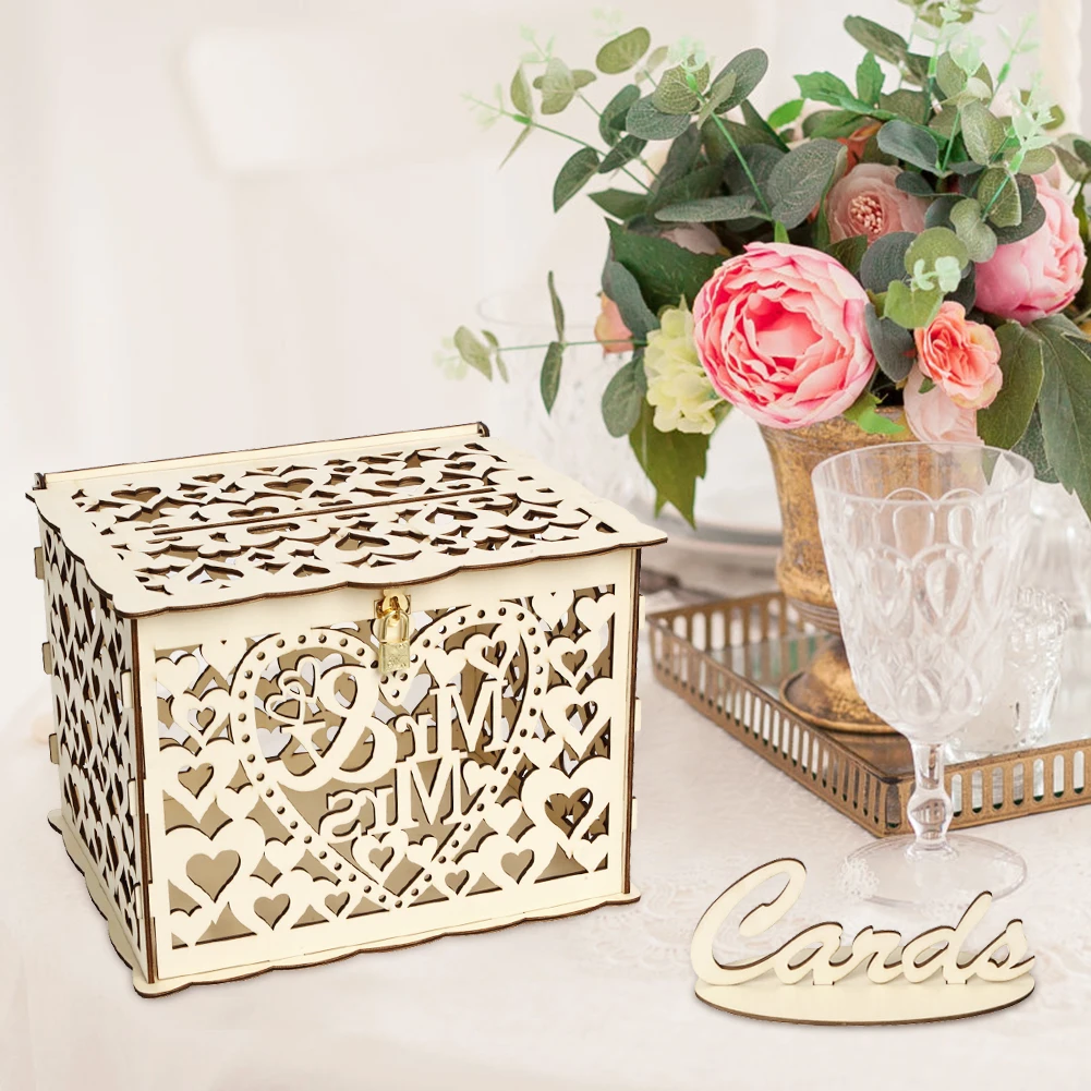 Wooden Wedding Card Box Weddin - Wedding Supply.Box reseña y precio