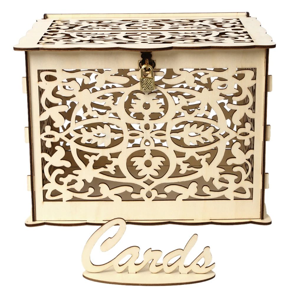 Wooden Wedding Card Box Weddin - Wedding Supply.Box reseña y precio