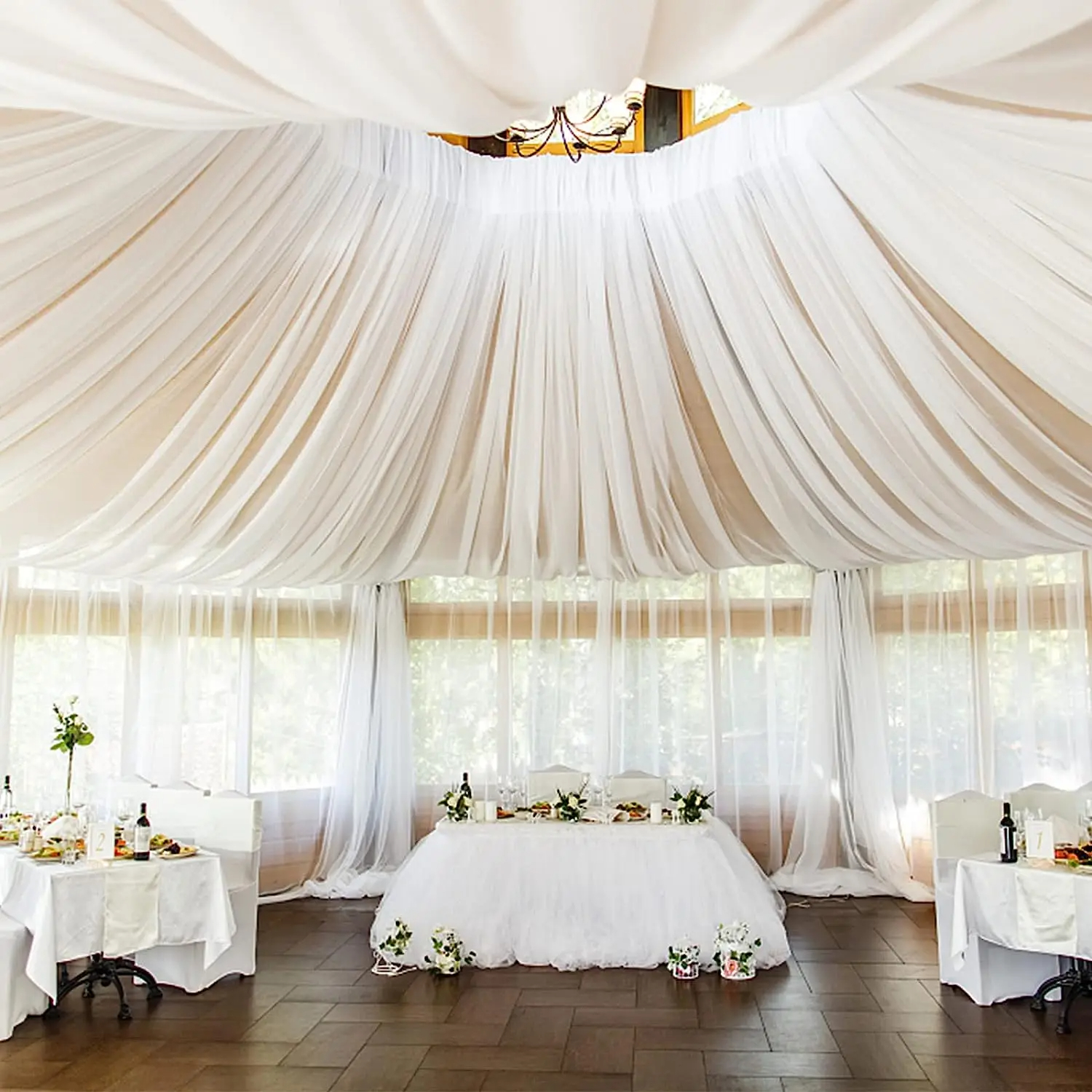 White Wedding Dress Ceiling Dr - Wedding Ceremony Supply reseña y precio