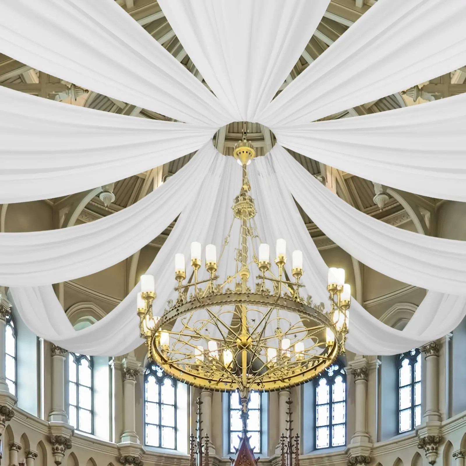 White Wedding Dress Ceiling Dr - Wedding Ceremony Supply reseña y precio