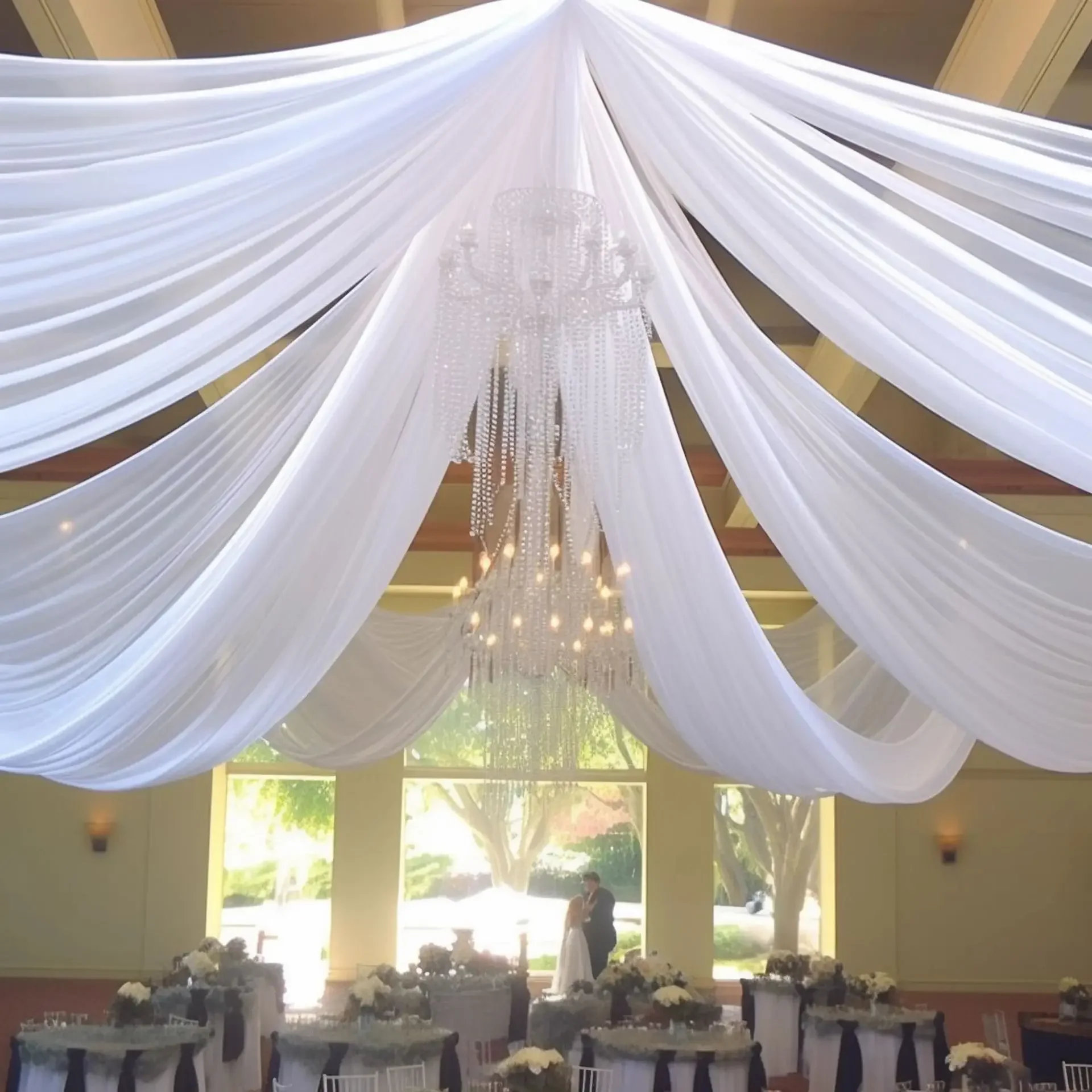 White Wedding Dress Ceiling Dr - Wedding Ceremony Supply reseña y precio