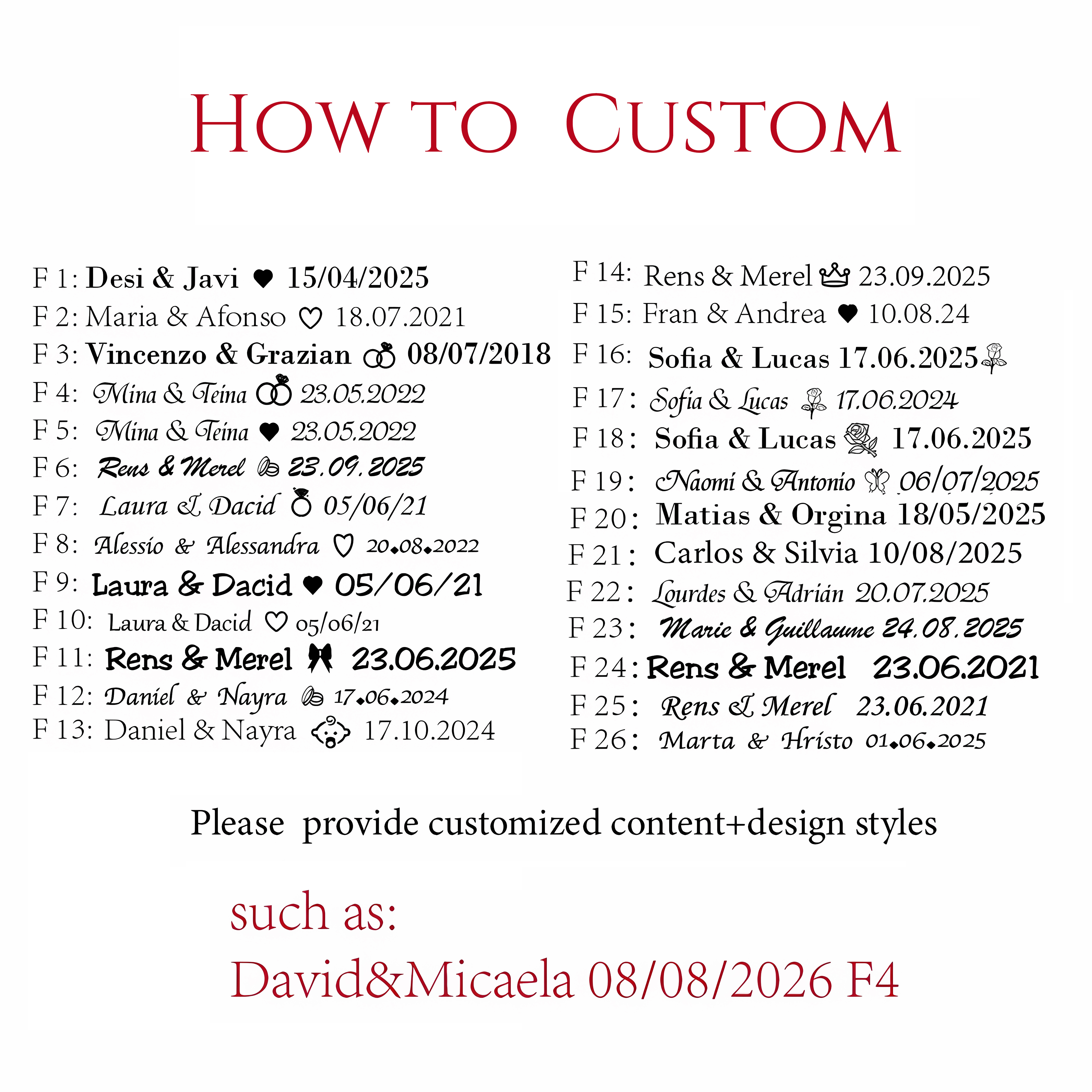 10-90pcs Personalized Engraved - Wedding Supply In Bulk reseña y precio