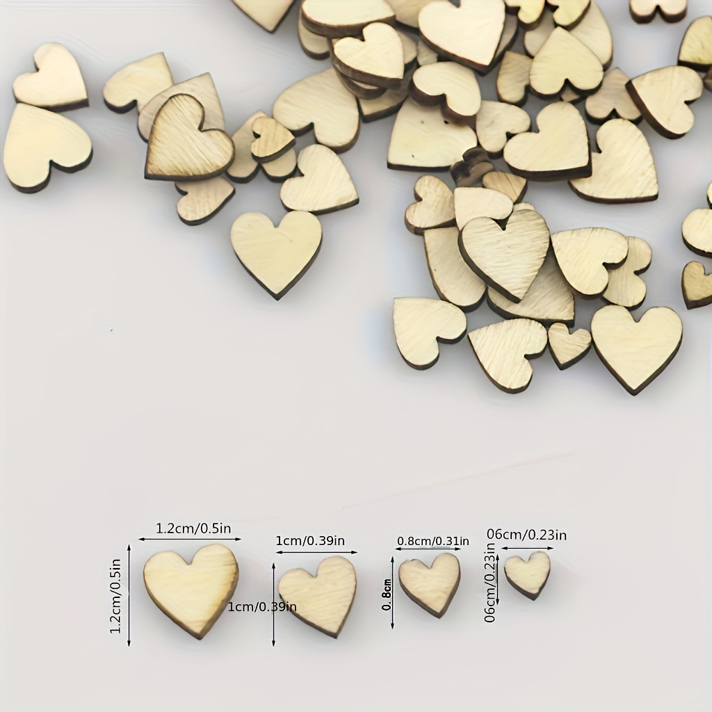 100pcs Rustic Wooden Heart Con - Wedding Ceremony Supply reseña y precio