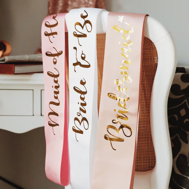 Custom Bridal Sash Bachelorett - Bride Tribe Sash reseña y precio