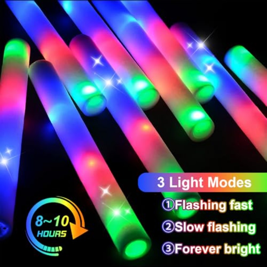 118PCS Foam Glow Sticks Bulk P - Wedding Supply In Bulk reseña y precio