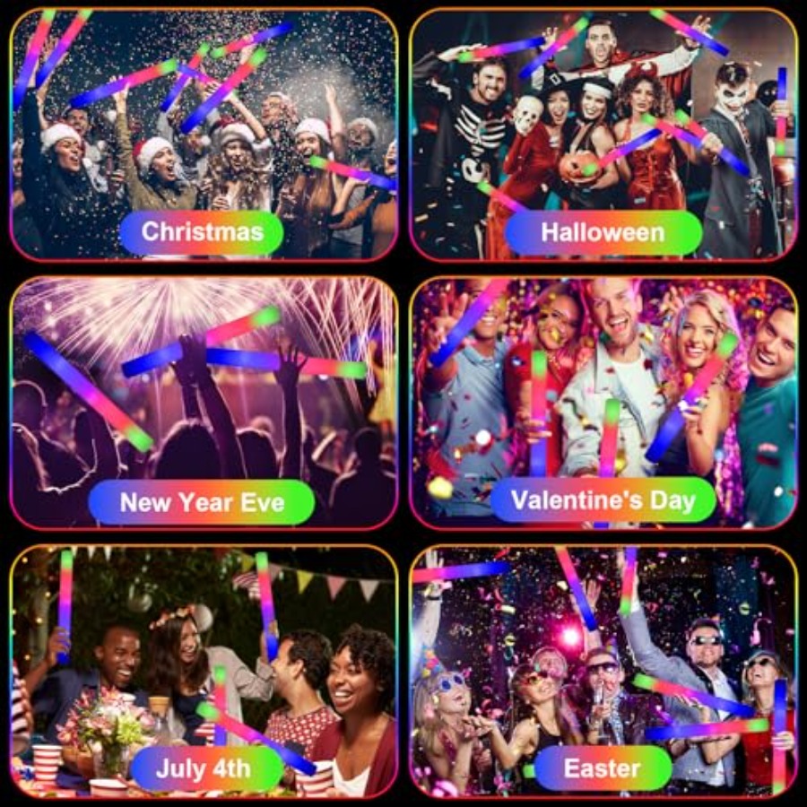 118PCS Foam Glow Sticks Bulk P - Wedding Supply In Bulk reseña y precio