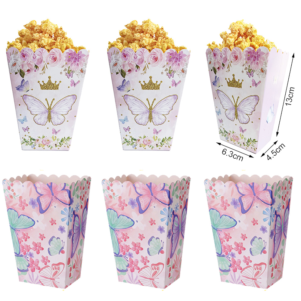 6/12/24/30pcs Butterfly Popcor - Wedding Supply.Box reseña y precio