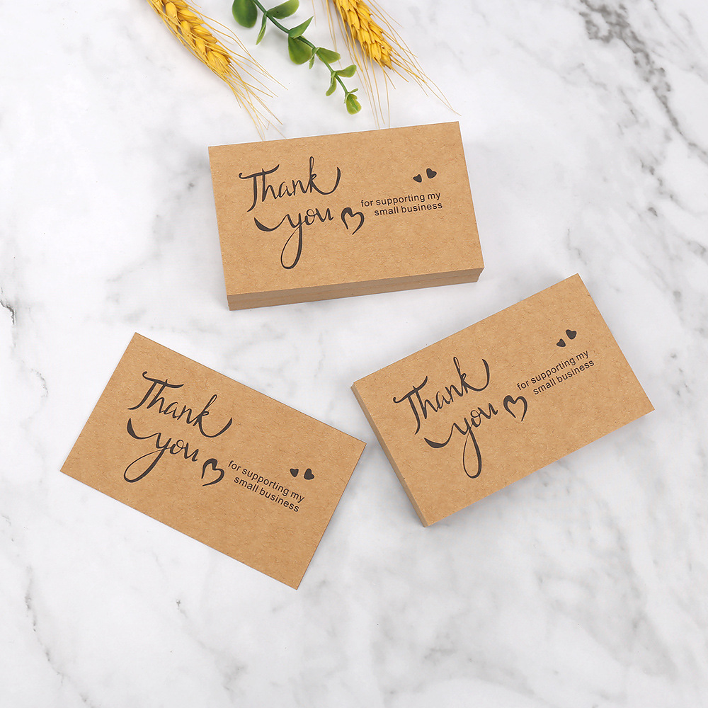 50pcs Thank You Cards Kraft Pa - Wedding/Event Supply Store reseña y precio