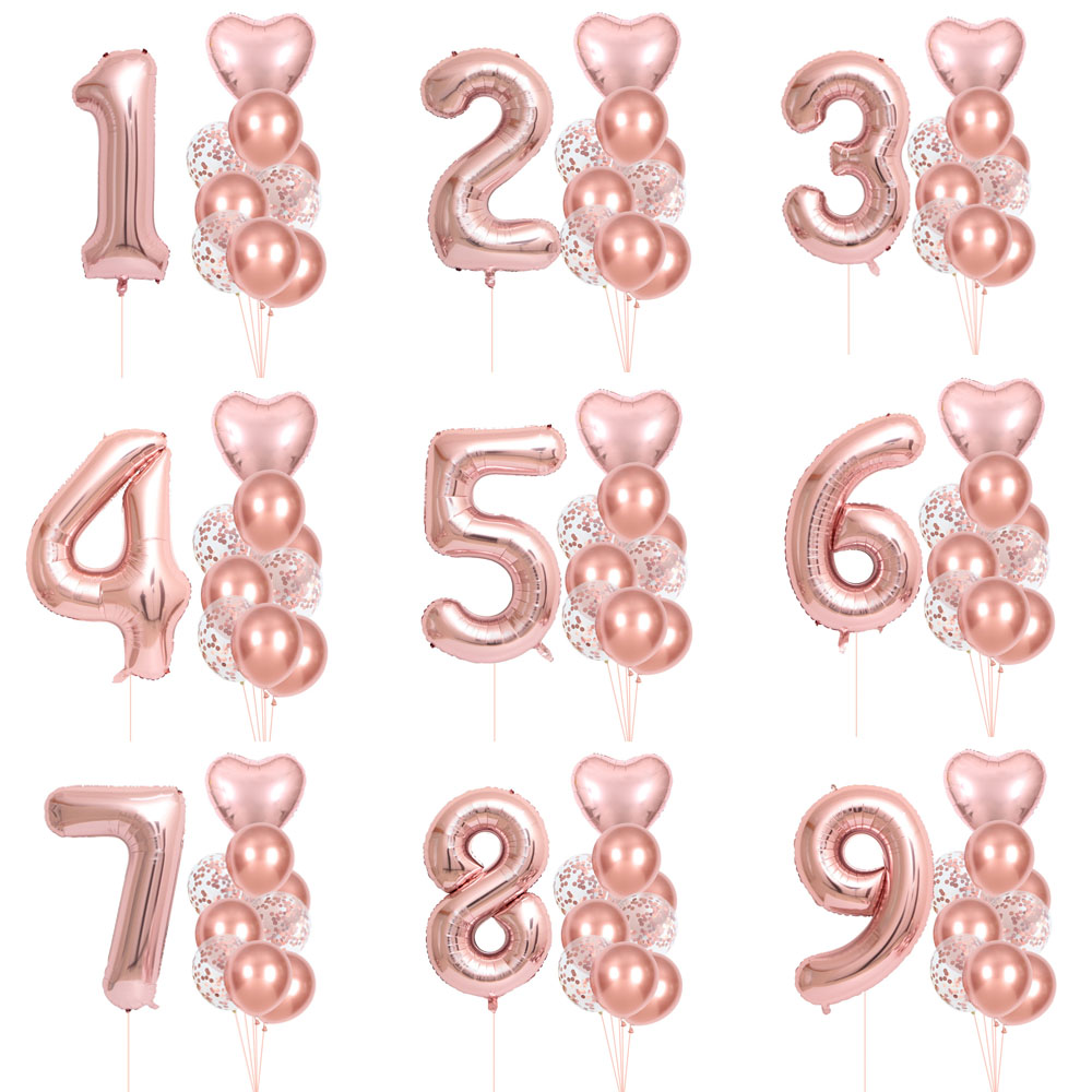 40 Inch 0-9 Rose Gold Number B - Wedding Ceremony Supply reseña y precio
