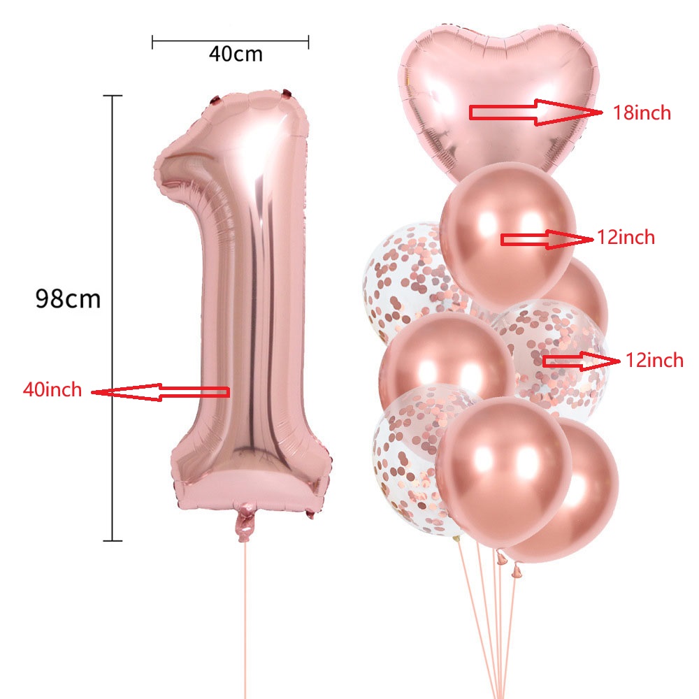 40 Inch 0-9 Rose Gold Number B - Wedding Ceremony Supply reseña y precio