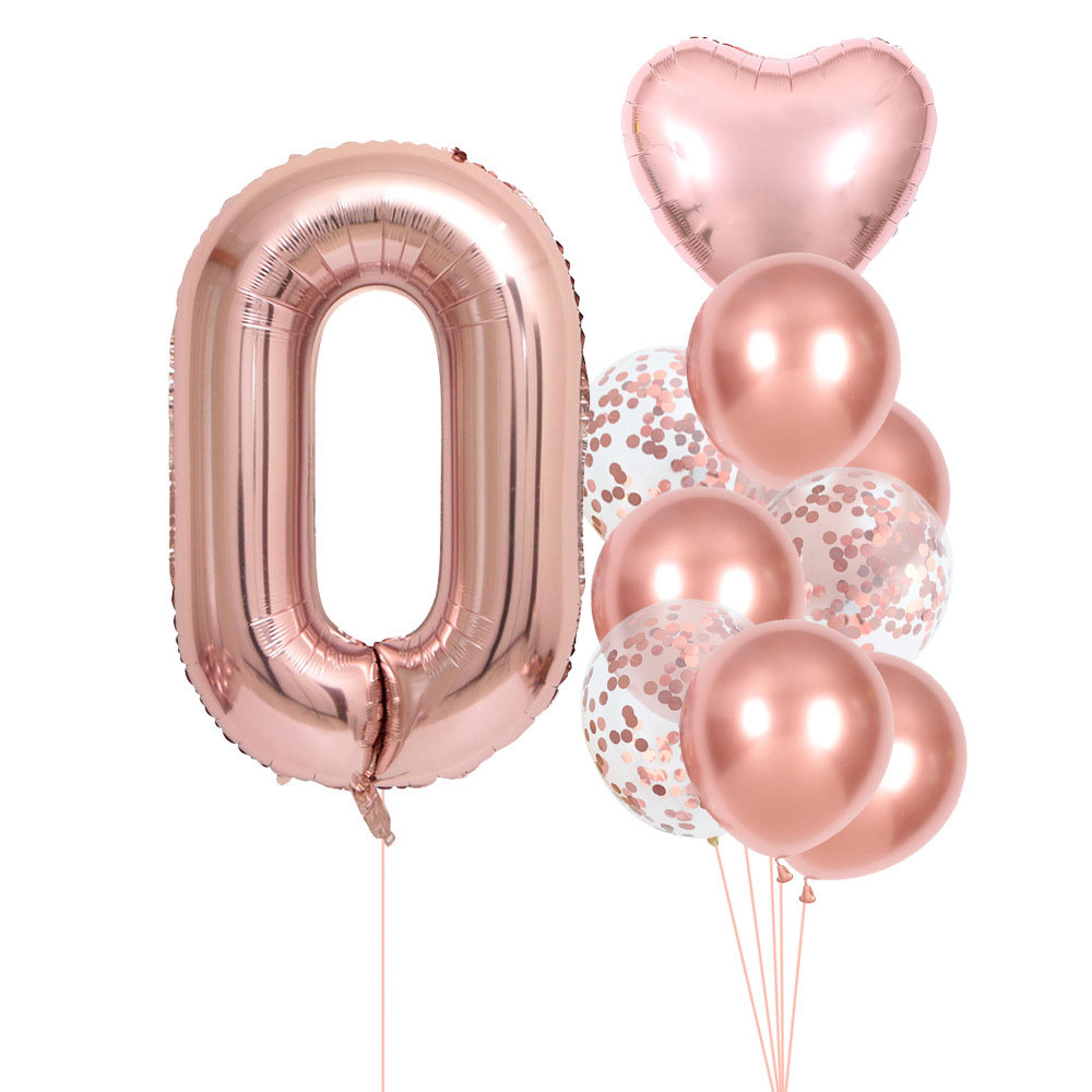 40 Inch 0-9 Rose Gold Number B - Wedding Ceremony Supply reseña y precio