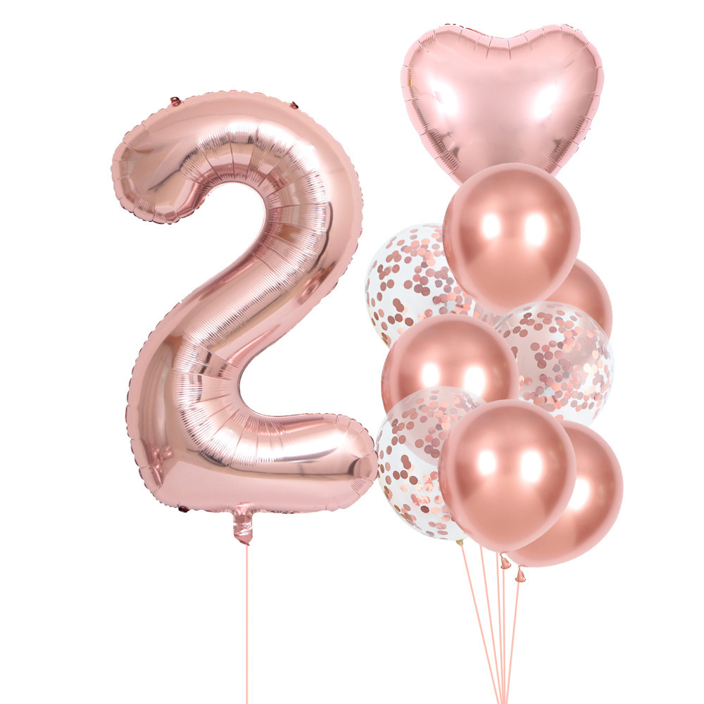 40 Inch 0-9 Rose Gold Number B - Wedding Ceremony Supply reseña y precio
