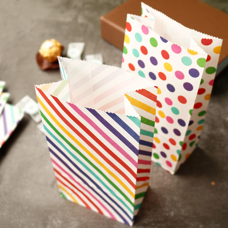 Small Paper Bags Rainbow Print - Wedding Supply.Box reseña y precio