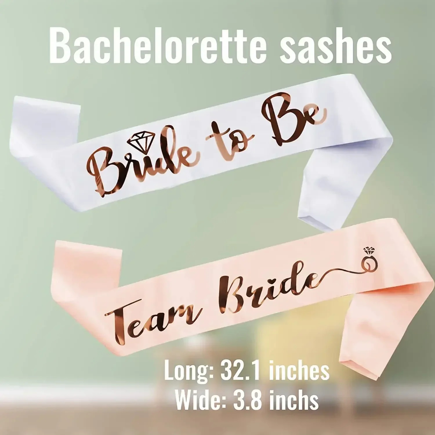 1 Set Bridal Sash Rose Gold De - Bride Tribe Sash reseña y precio
