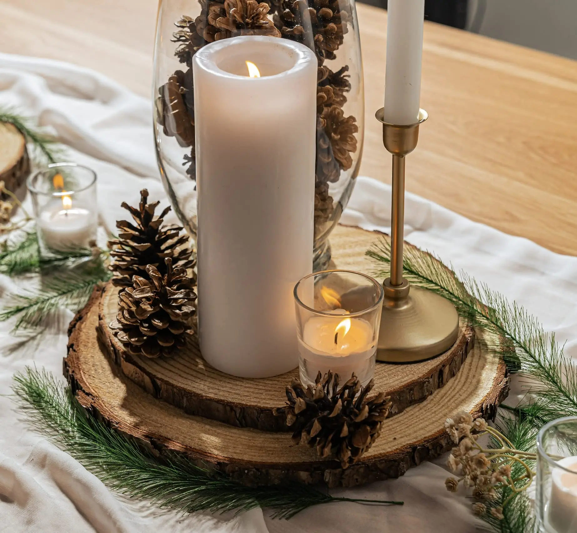18-30cm Natural Wood Slices Ro - Wedding Ceremony Supply reseña y precio