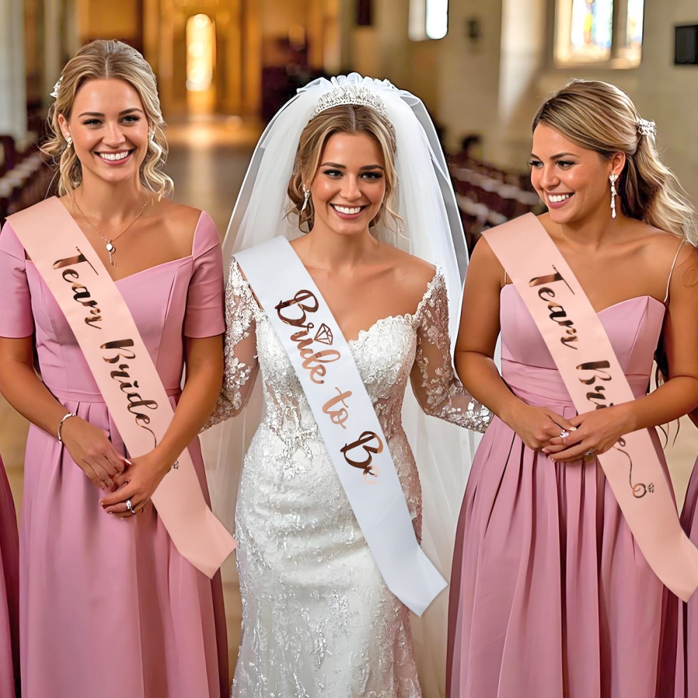 1Set Rose Gold Team Bride To B - Bride Tribe Sash reseña y precio