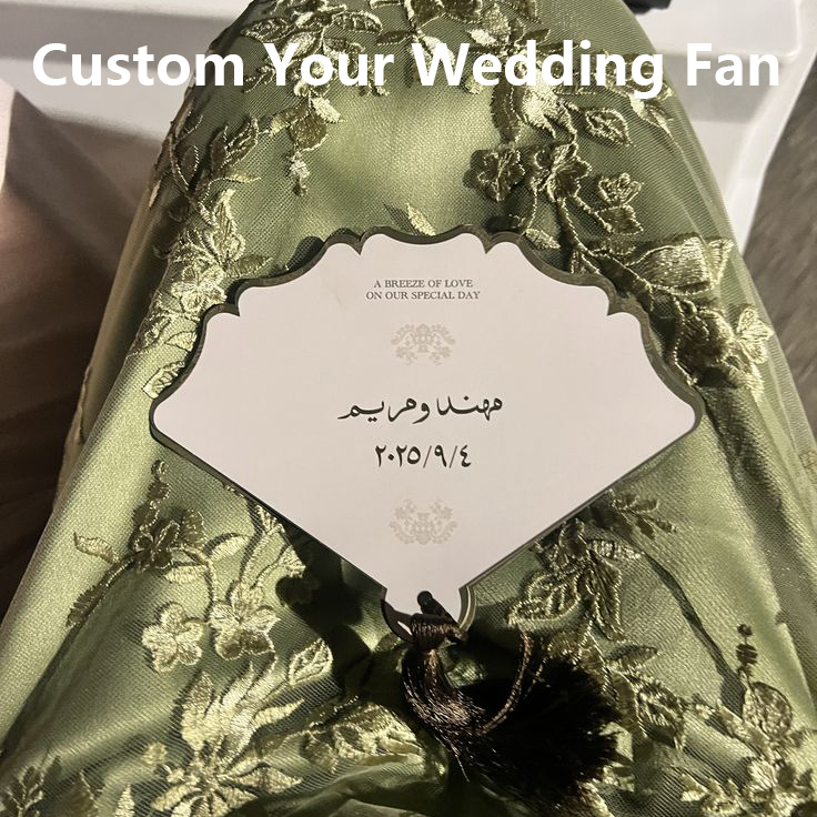 Custom Luxury Wedding Fan Pers - Wedding Ceremony Supply reseña y precio