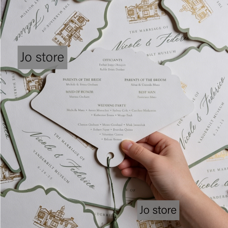 Custom Luxury Wedding Fan Pers - Wedding Ceremony Supply reseña y precio