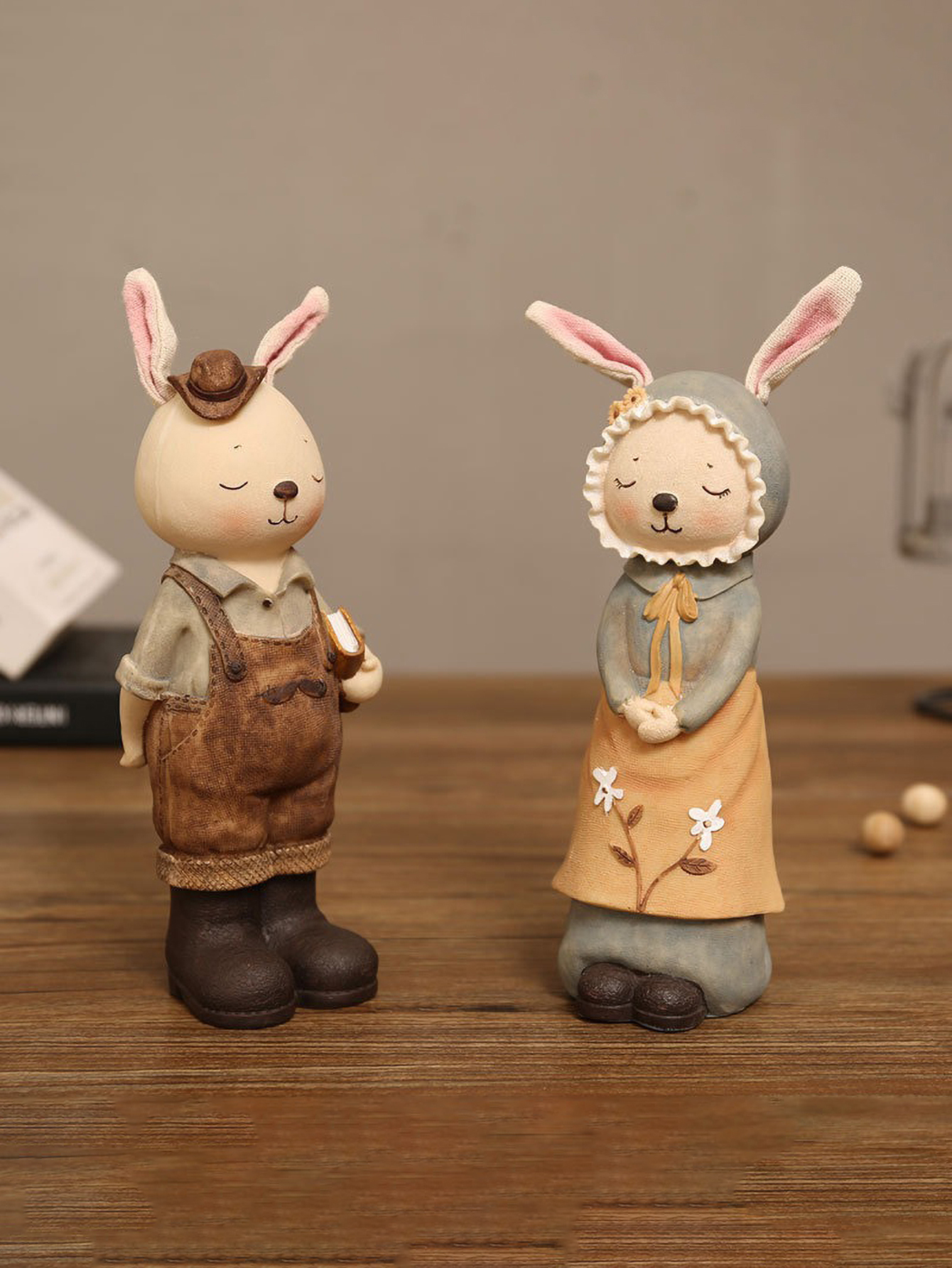 Vintage Resin Bunny Couple Fig - Wedding Ceremony Supply reseña y precio