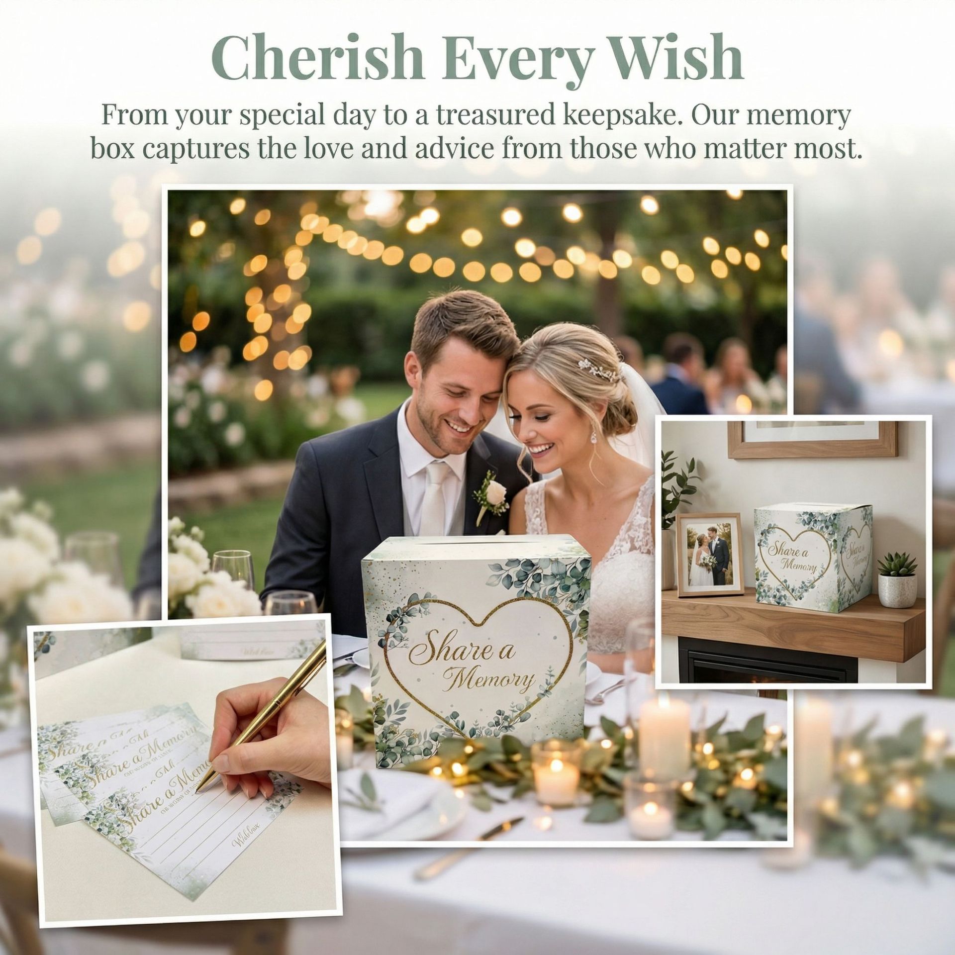 White Floral Wedding Card Box  - Wedding Supply.Box reseña y precio