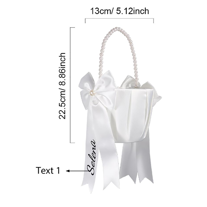Custom Name Flower Girl Basket - Wedding Ceremony Supply reseña y precio