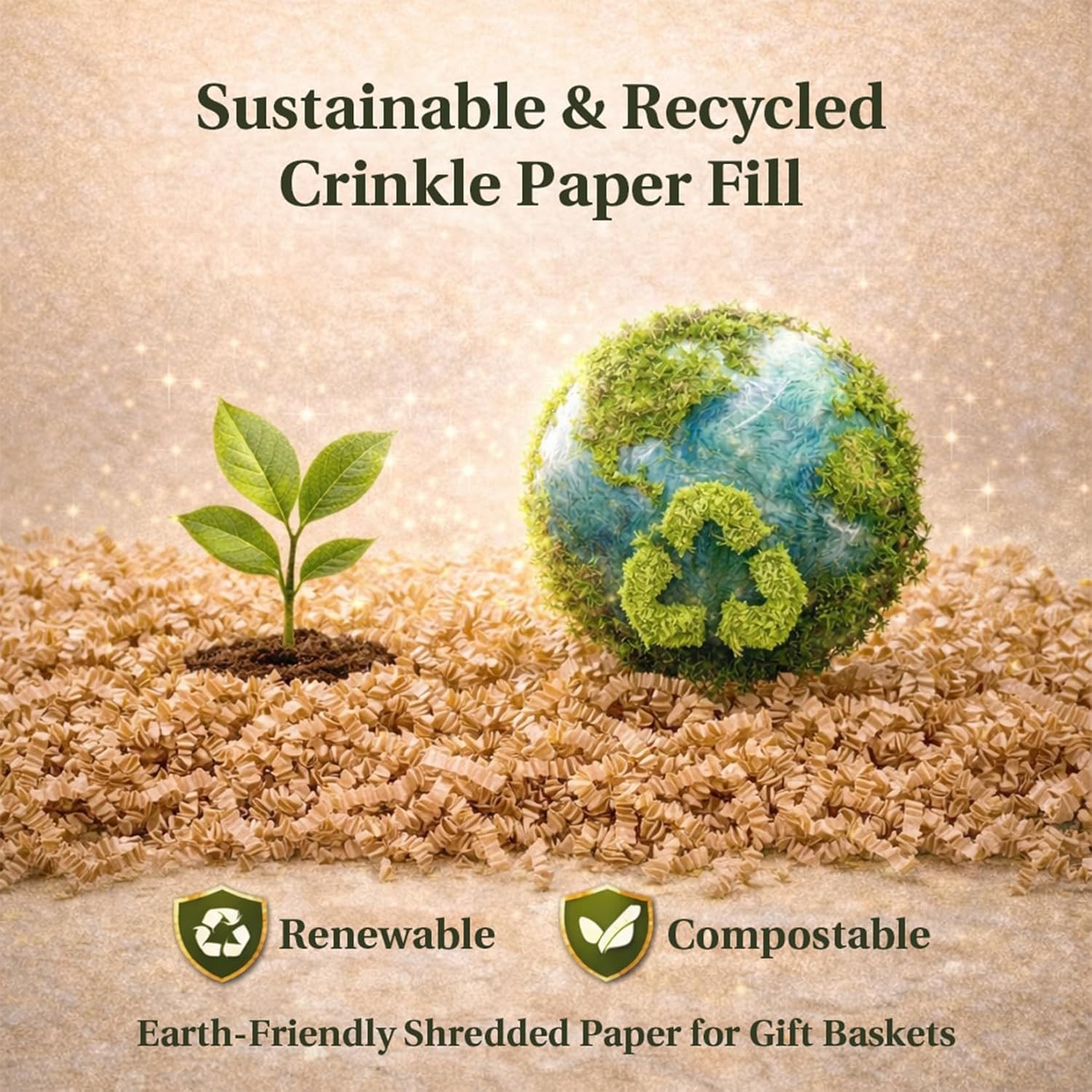 Crinkle Cut Brown Recyclable S - Wedding Supply.Box reseña y precio