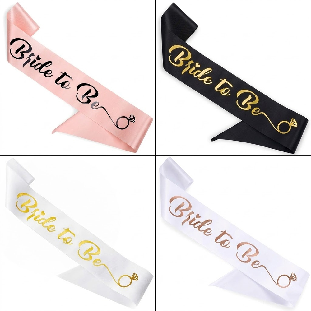 6/7Pcs Rose Gold Bride To Be T - Bride Tribe Sash reseña y precio