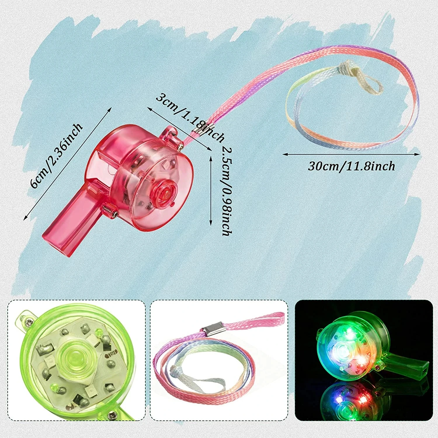 LED Light Up Whistle Glow Whis - Wedding Supply In Bulk reseña y precio