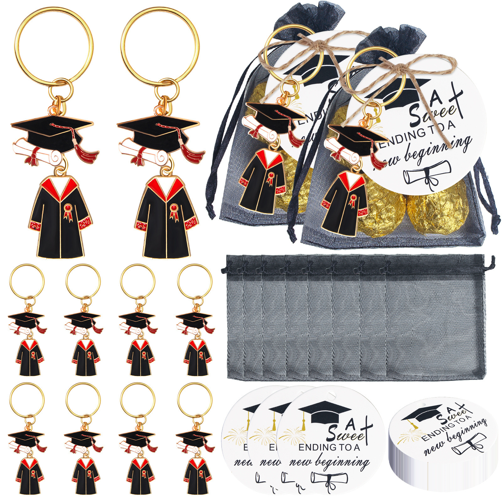 20 Sets Doctoral Cap Graduatio - Wedding Ceremony Supply reseña y precio
