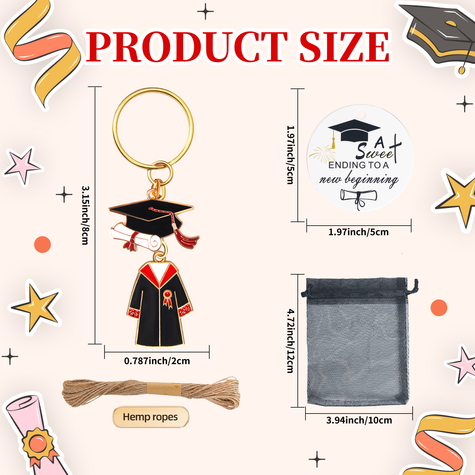 20 Sets Doctoral Cap Graduatio - Wedding Ceremony Supply reseña y precio