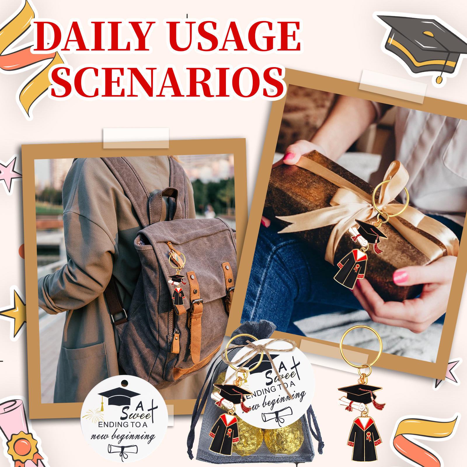 20 Sets Doctoral Cap Graduatio - Wedding Ceremony Supply reseña y precio