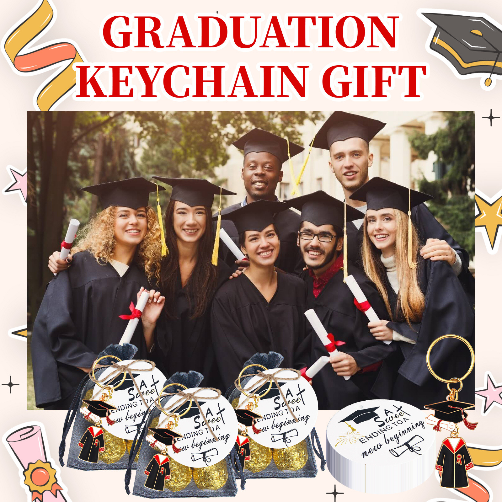 20 Sets Doctoral Cap Graduatio - Wedding Ceremony Supply reseña y precio