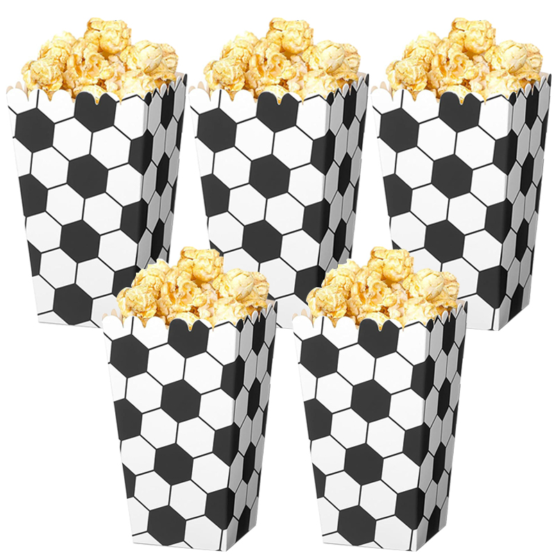 6/18Pcs  Football Popcorn Boxe - Wedding Supply.Box reseña y precio