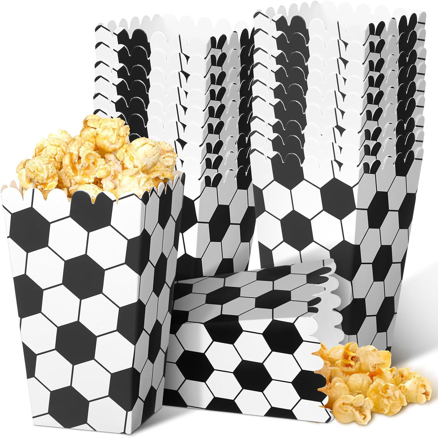 6/18Pcs  Football Popcorn Boxe - Wedding Supply.Box reseña y precio