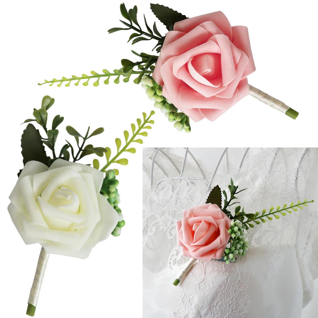 Bride Corsage PE Rose Flower B - Wedding Ceremony Supply reseña y precio