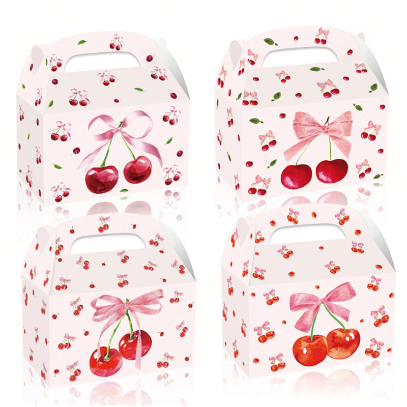 4/8pcs Cherry Birthday Gift Bo - Wedding Supply.Box reseña y precio