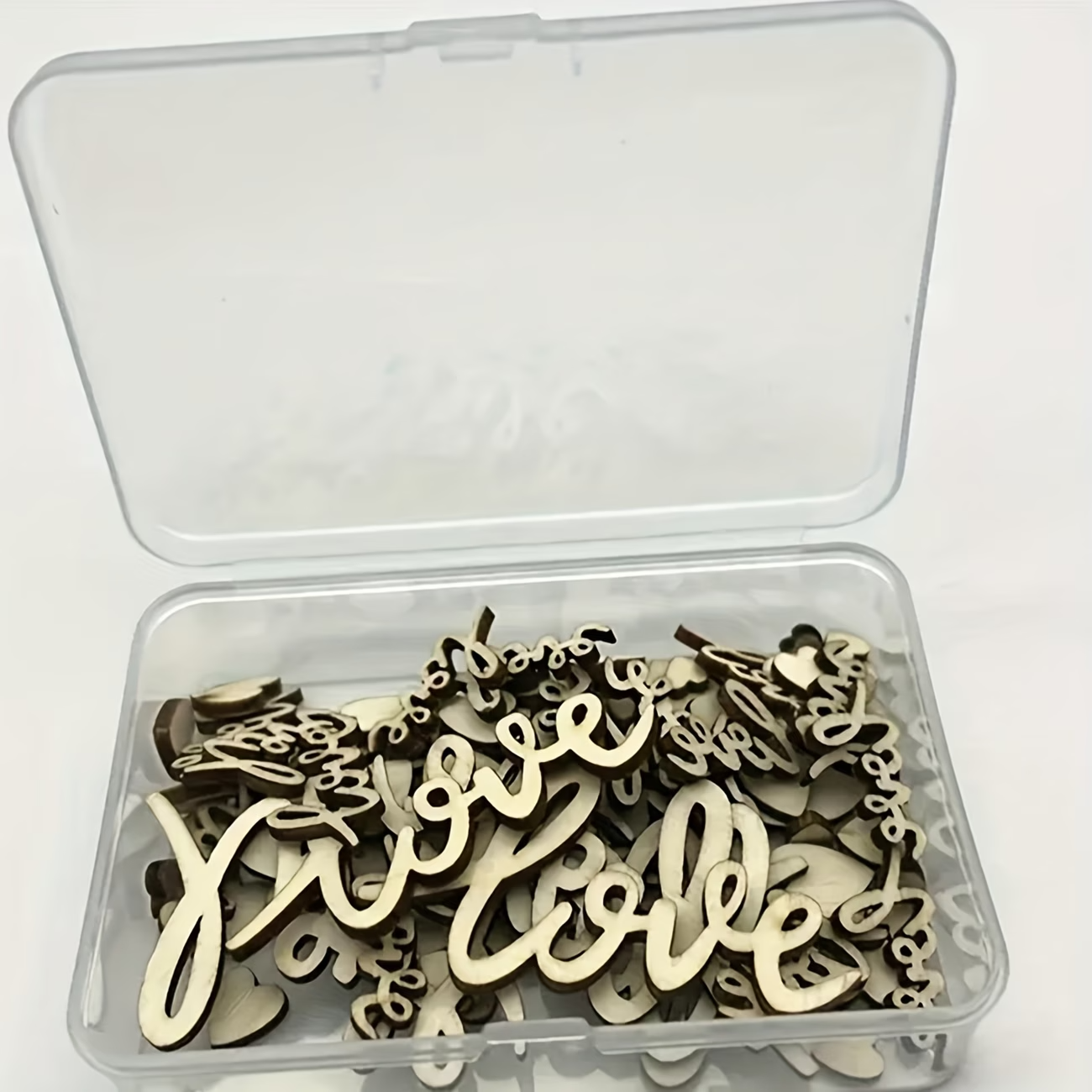 Box Set Of 120pcs Wooden Love  - Wedding Ceremony Supply reseña y precio