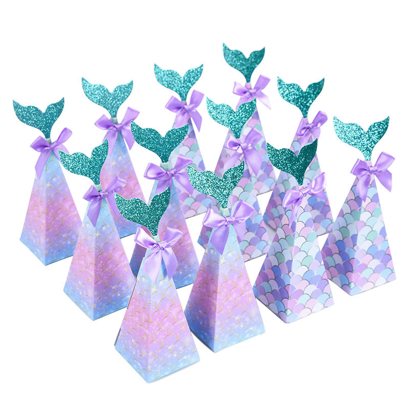 10Pcs Little Mermaid Candy Box - Wedding Supply.Box reseña y precio