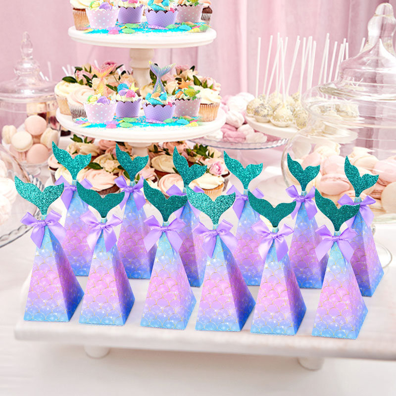 10Pcs Little Mermaid Candy Box - Wedding Supply.Box reseña y precio