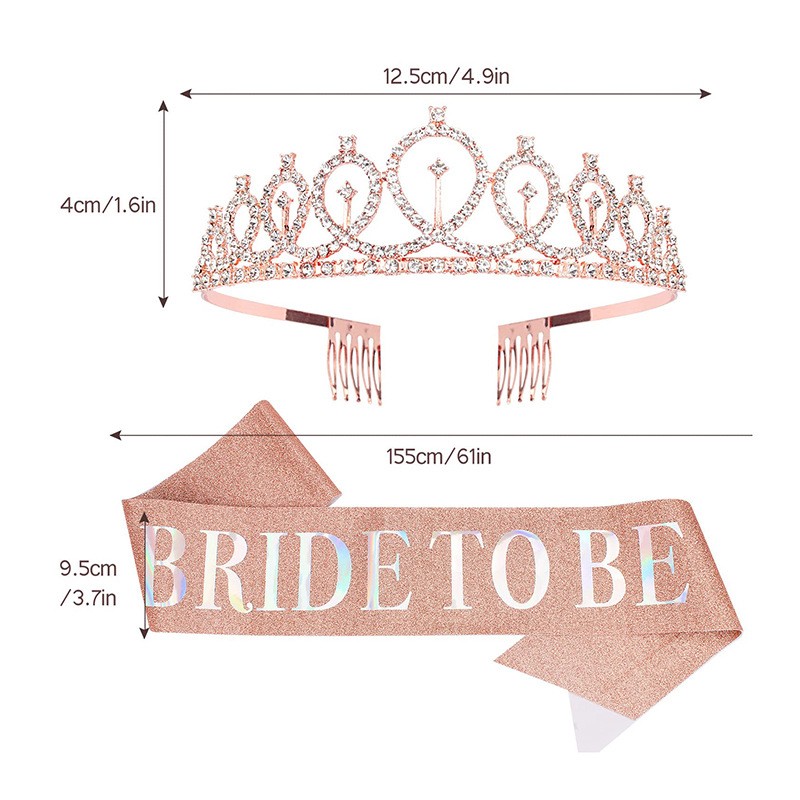 1set Rose Gold Bride to Be Sat - Bride Tribe Sash reseña y precio