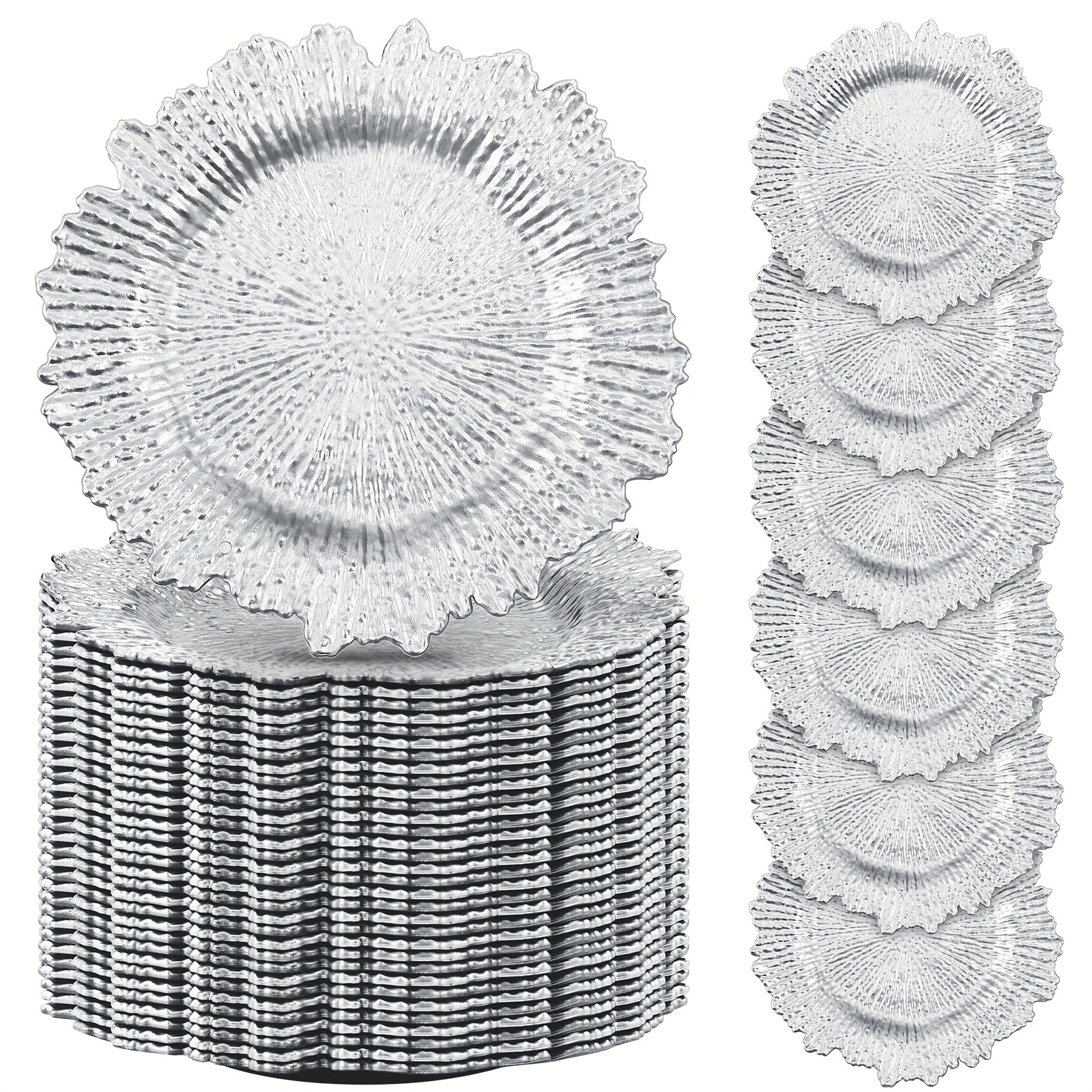 100pcs Reef Charger Plates Bul - Wedding Supply In Bulk reseña y precio