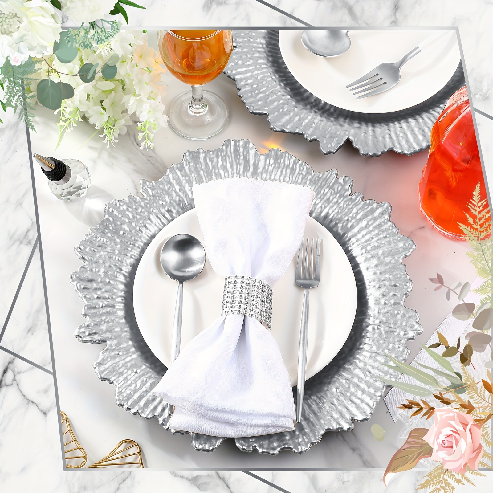 100pcs Reef Charger Plates Bul - Wedding Supply In Bulk reseña y precio