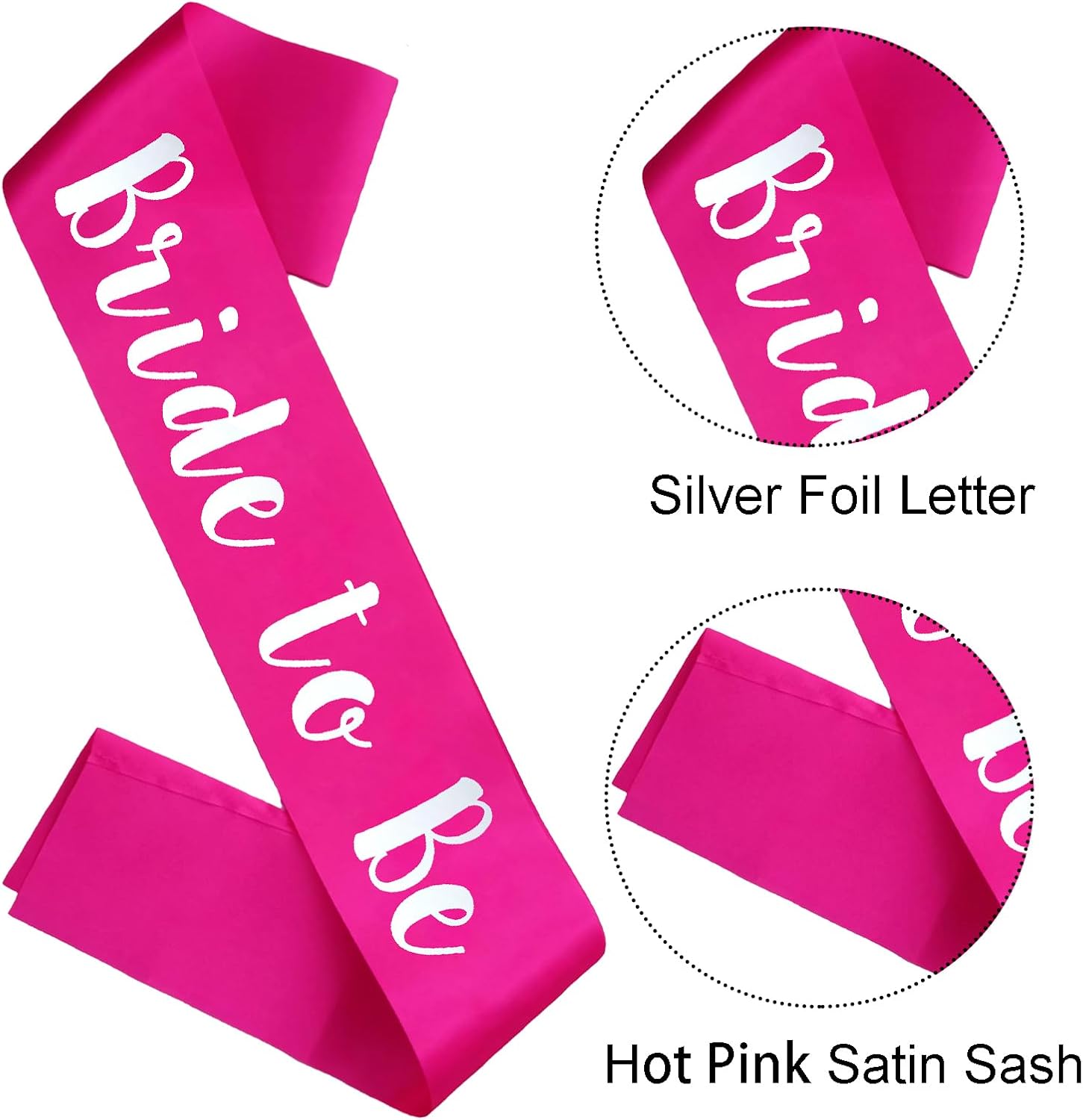 Bride To Be Hot Pink Sash Bach - Wedding Ceremony Supply reseña y precio
