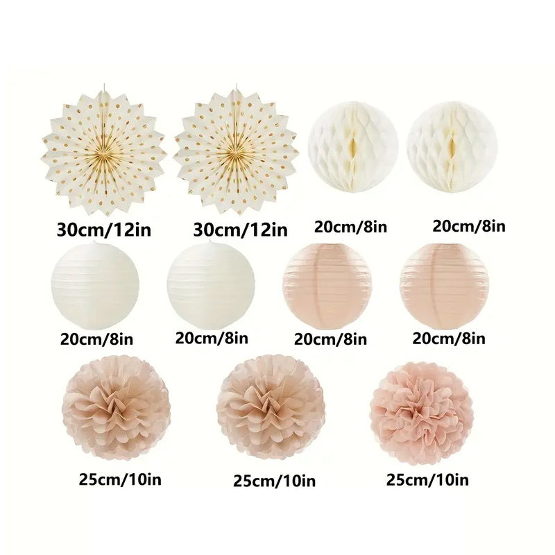 11Pcs Champagne Gold and Beige - Wedding Ceremony Supply reseña y precio